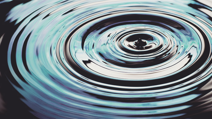 drop in water, ripples