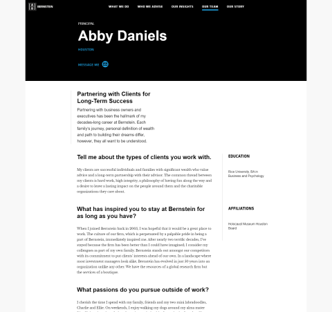 Abby Daniels | Bernstein